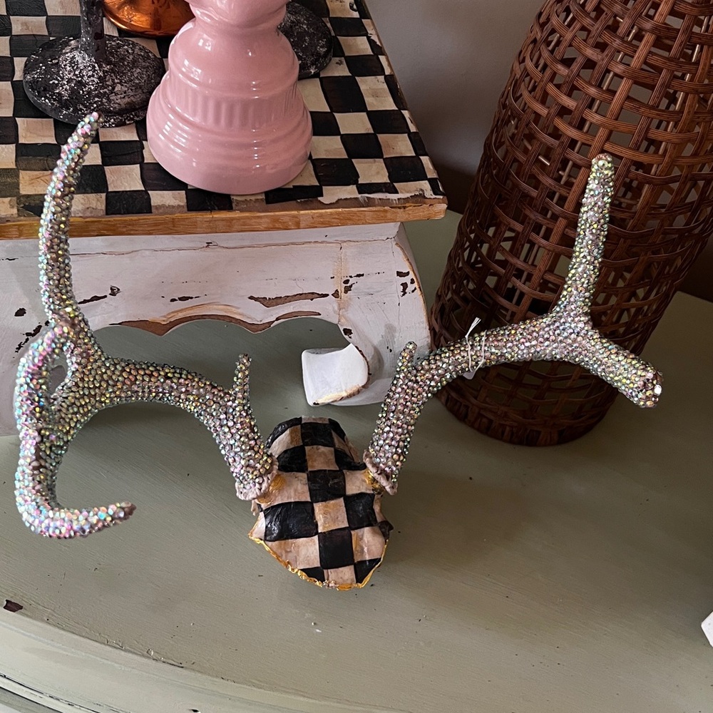 Crystal Embellished Antler Decor
